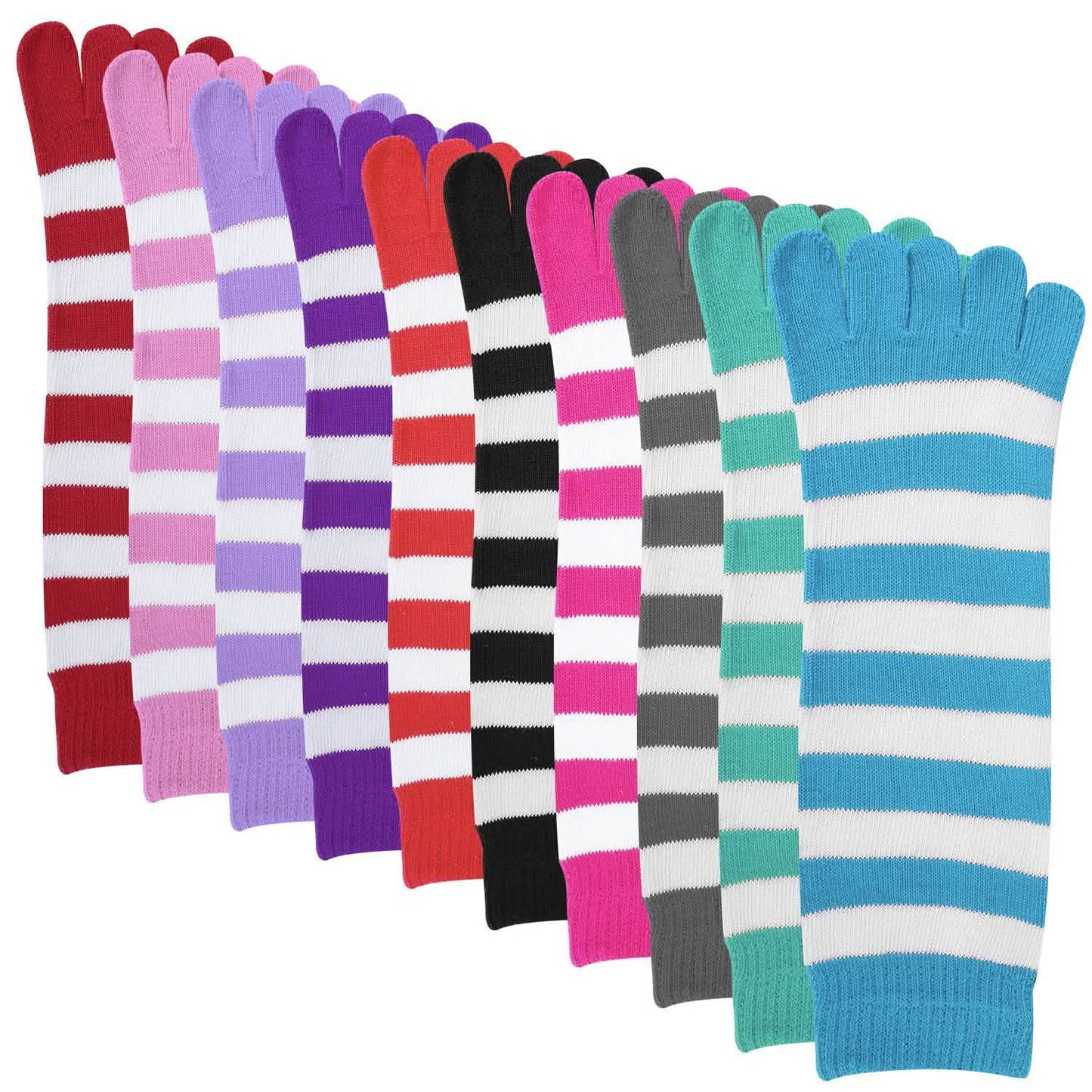 6 Paar: 5-Zehen-Socken Weiche, atmungsaktive Knöchelsocken