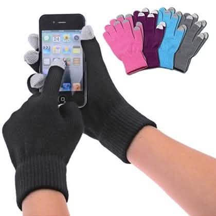 6er-Pack: Smartphone-Touchscreen-Handschuhe in Pink