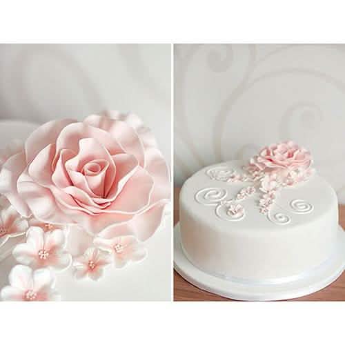 6-teilig: Backform Fondant Kuchen Zuckerblume Rose Keks