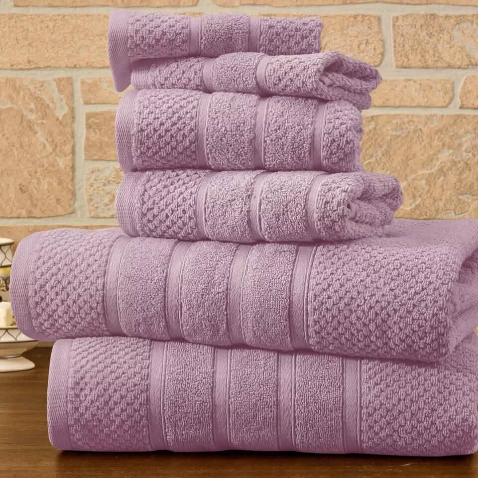 6-teiliges Bibb Home Handtuch-Set aus 100 % saugfähiger ägyptischer Baumwolle
