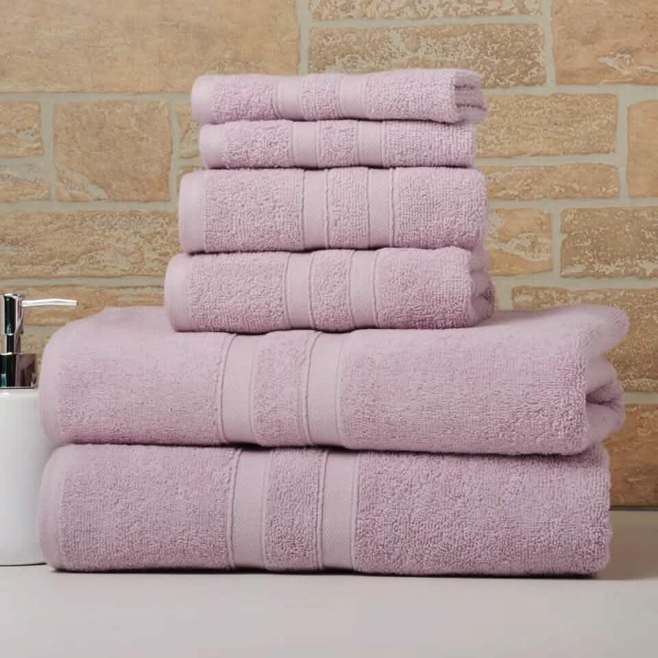 6-teiliges Bibb Home Handtuch-Set aus 100 % saugfähiger ägyptischer Baumwolle