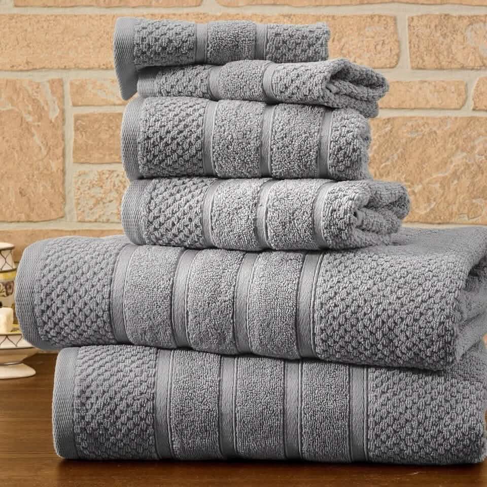 6-teiliges Bibb Home Handtuch-Set aus 100 % saugfähiger ägyptischer Baumwolle