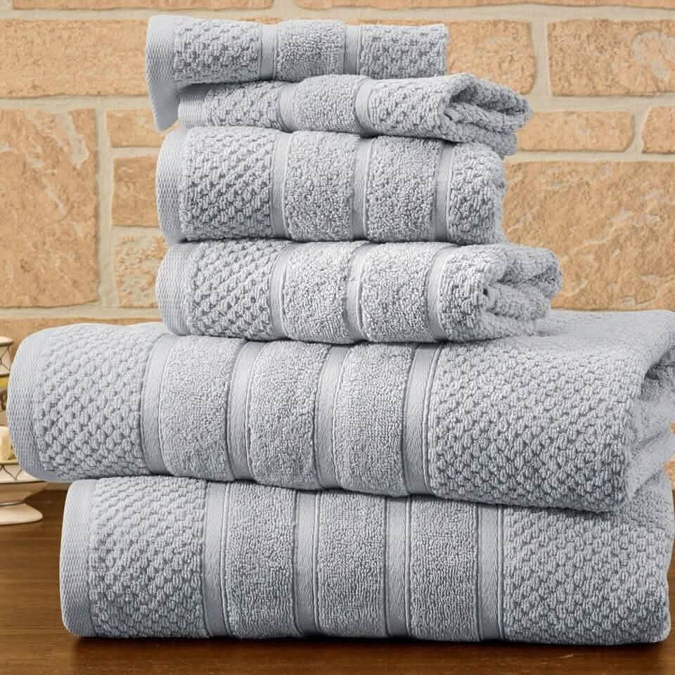 6-teiliges Bibb Home Handtuch-Set aus 100 % saugfähiger ägyptischer Baumwolle