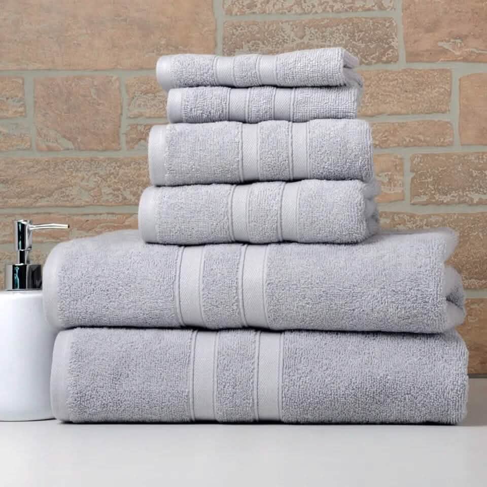 6-teiliges Bibb Home Handtuch-Set aus 100 % saugfähiger ägyptischer Baumwolle