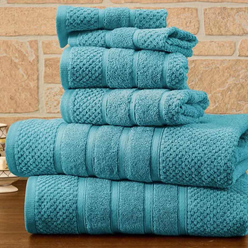 6-teiliges Bibb Home Handtuch-Set aus 100 % saugfähiger ägyptischer Baumwolle
