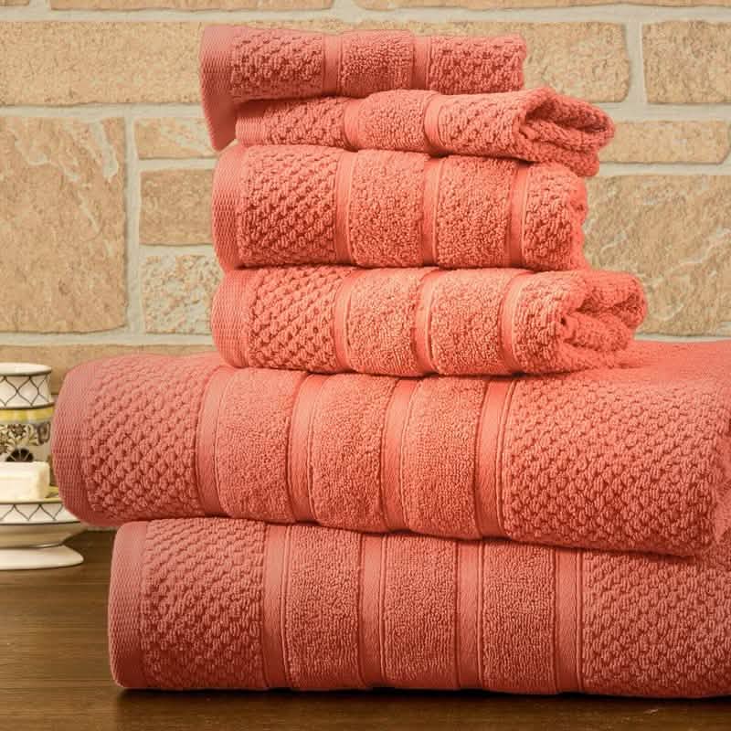 6-teiliges Bibb Home Handtuch-Set aus 100 % saugfähiger ägyptischer Baumwolle