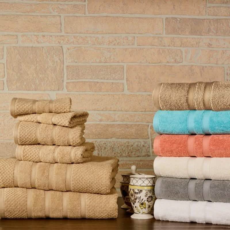 6-teiliges Bibb Home Handtuch-Set aus 100 % saugfähiger ägyptischer Baumwolle