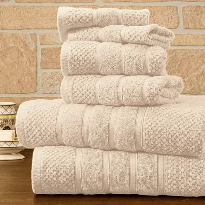 6-teiliges Bibb Home Handtuch-Set aus 100 % saugfähiger ägyptischer Baumwolle