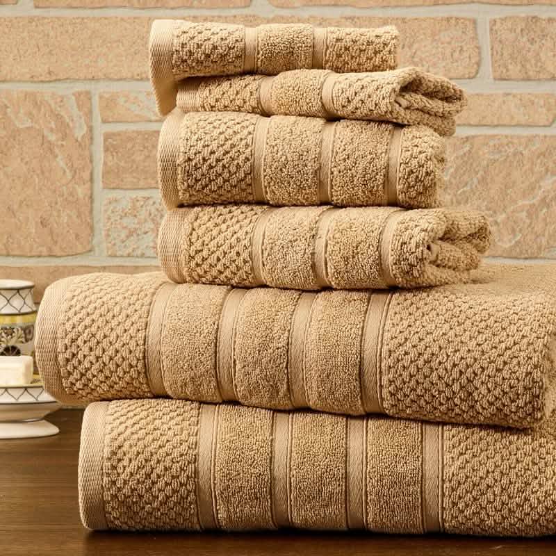 6-teiliges Bibb Home Handtuch-Set aus 100 % saugfähiger ägyptischer Baumwolle