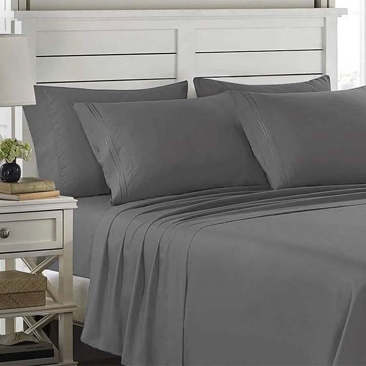 6-teilig: Lux Decor Collection Bettwäsche-Set der Serie 1800