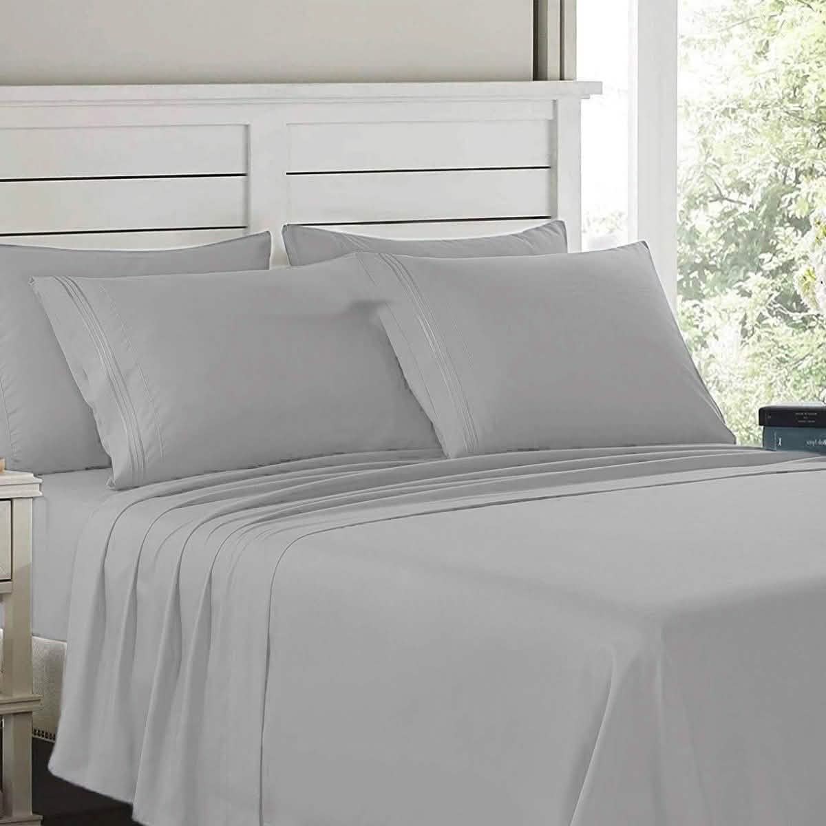 6-teilig: Lux Decor Collection Bettwäsche-Set der Serie 1800