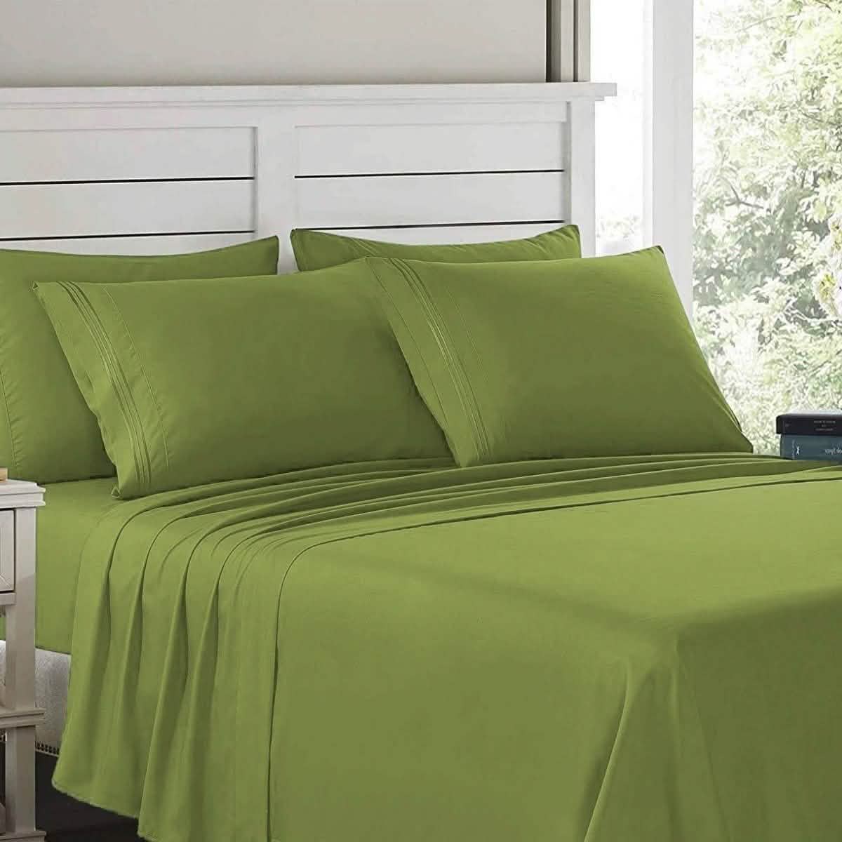 6-teilig: Lux Decor Collection Bettwäsche-Set der Serie 1800
