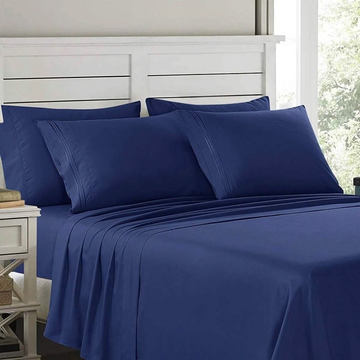 6-teilig: Lux Decor Collection Bettwäsche-Set der Serie 1800