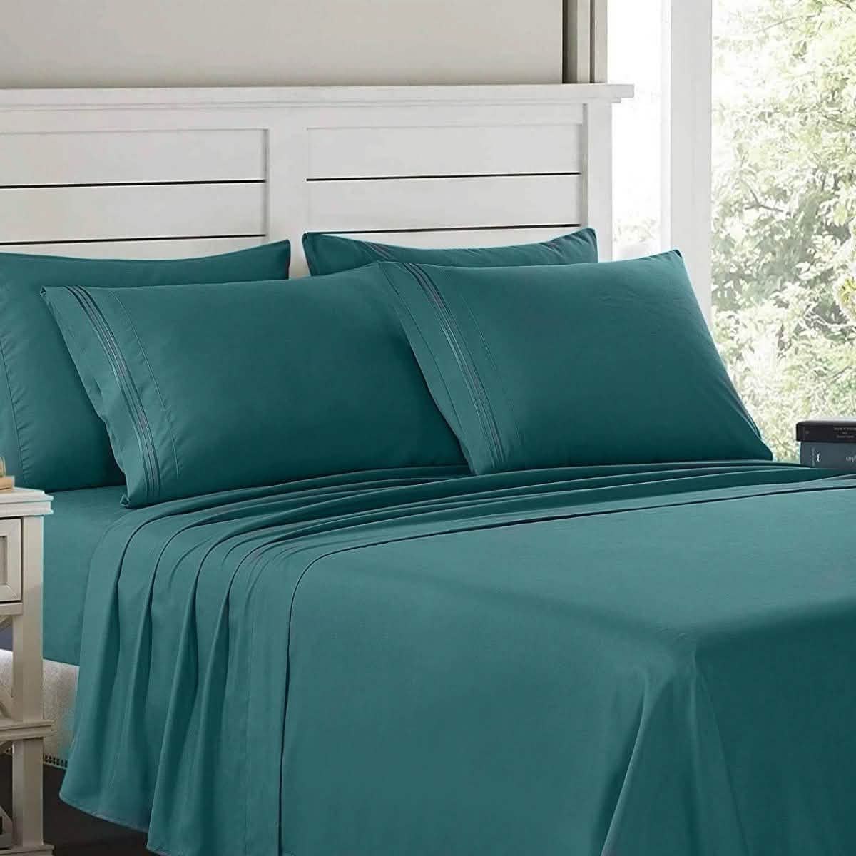 6-teilig: Lux Decor Collection Bettwäsche-Set der Serie 1800