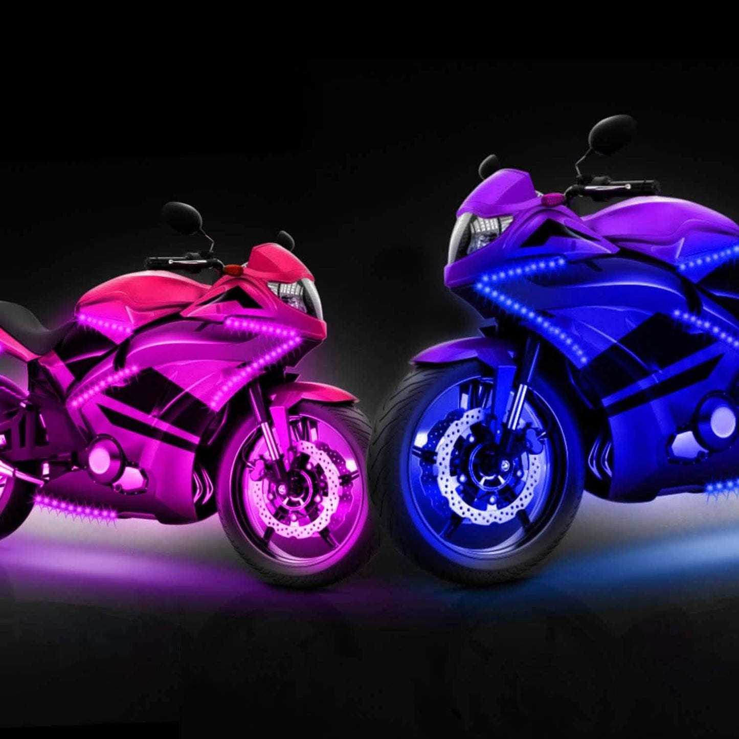 6-teilig: Motorrad-LED-Lichtleisten