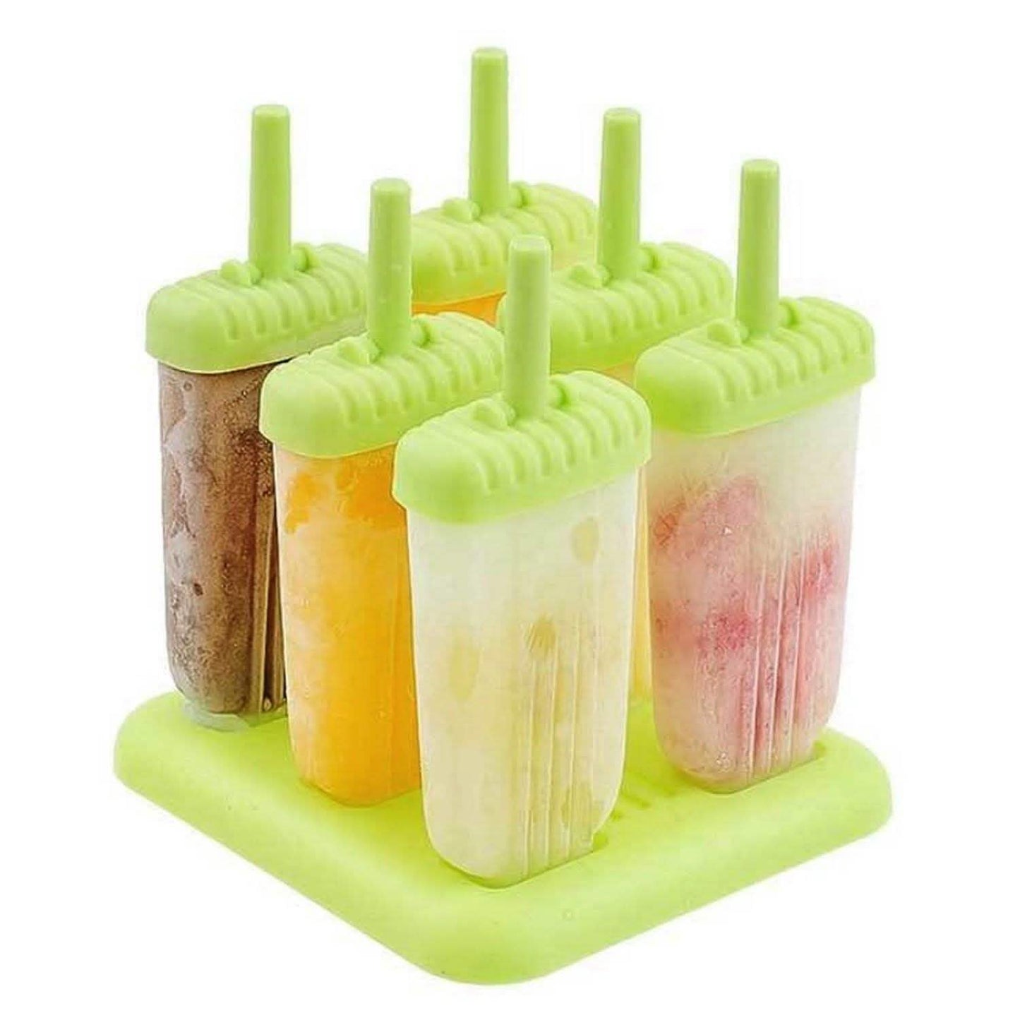 6-teilig: Eisformen wiederverwendbar DIY Eis am Stiel Maker