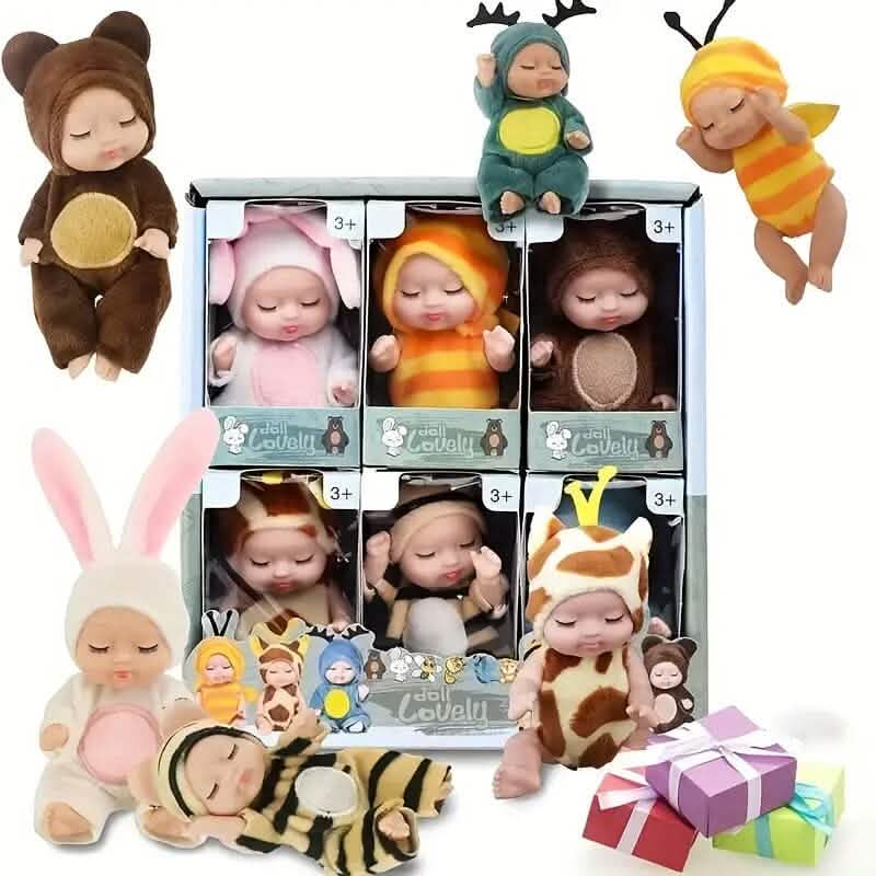 6-teiliges Set: Prinzessinnen-Puppen-Geschenkbox