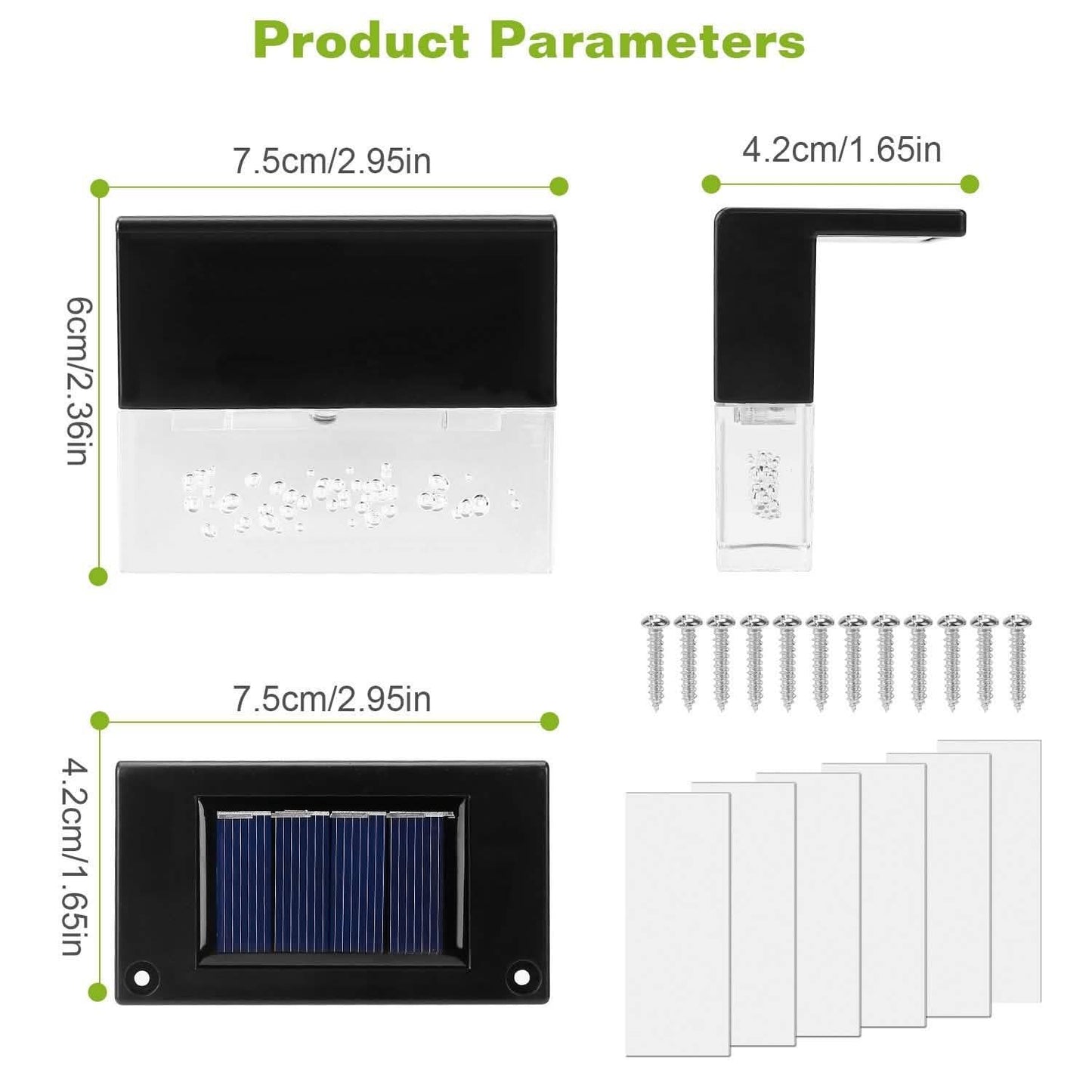 6-teilig: Solarbetriebene Dekolichter aus Acryl mit Blasen für Terrassen und Wege