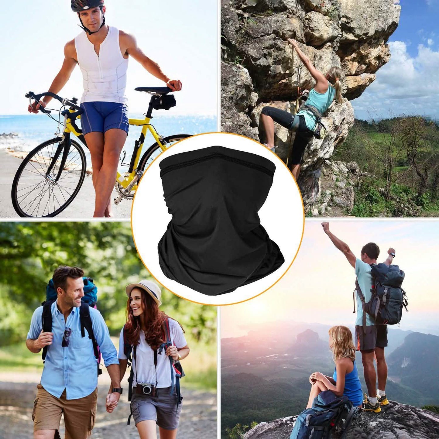 6er-Pack: Sommer-Nackengamasche UV-Sonnenschutz Gesichtsmaske