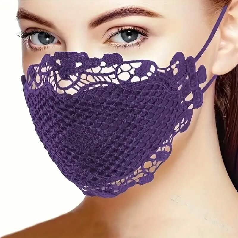 6-teiliges Set: Damen bedruckte mehrfarbige Spitzenmaske