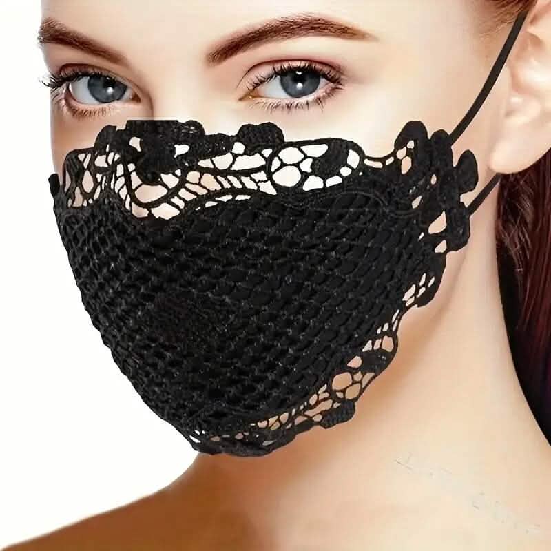 6-teiliges Set: Damen bedruckte mehrfarbige Spitzenmaske