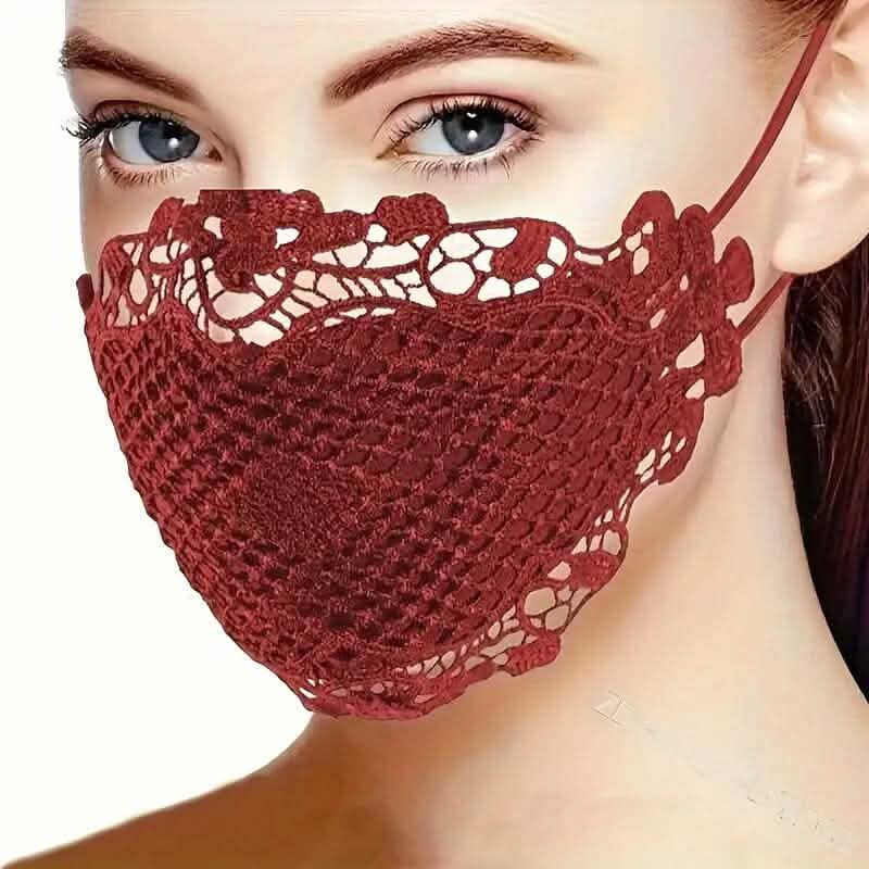 6-teiliges Set: Damen bedruckte mehrfarbige Spitzenmaske