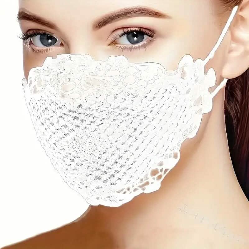 6-teiliges Set: Damen bedruckte mehrfarbige Spitzenmaske