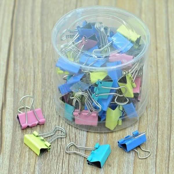 60 Stück: 15 mm bunte Metall-Papier-Akten-Ticket-Klammern