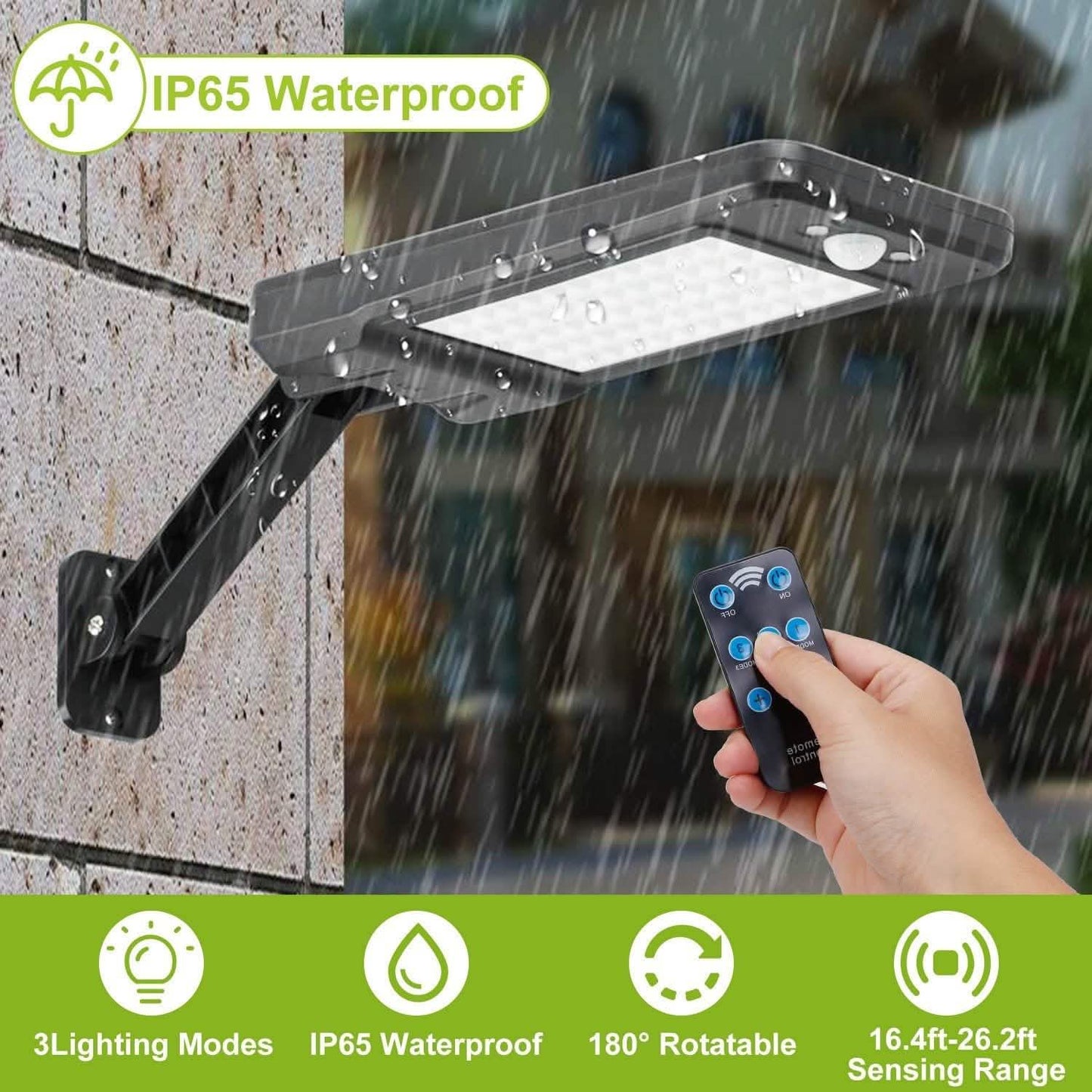 60 LEDs Solar-PIR-Bewegungssensor-Fernbedienung drahtlose Lampe