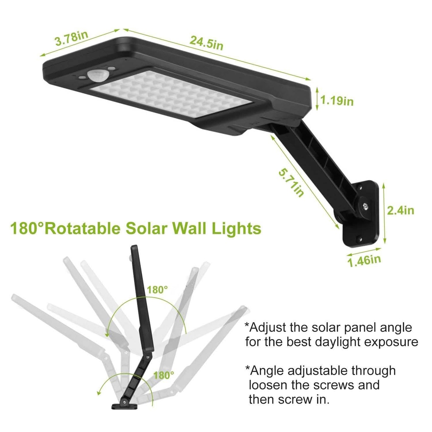 60 LEDs Solar-PIR-Bewegungssensor-Fernbedienung drahtlose Lampe