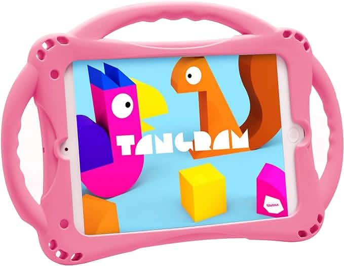 Kinderhülle für iPad Mini 5 4 3 2 1, Silikon, kindersicher & integrierter Griffständer (Neuwertiger Zustand)