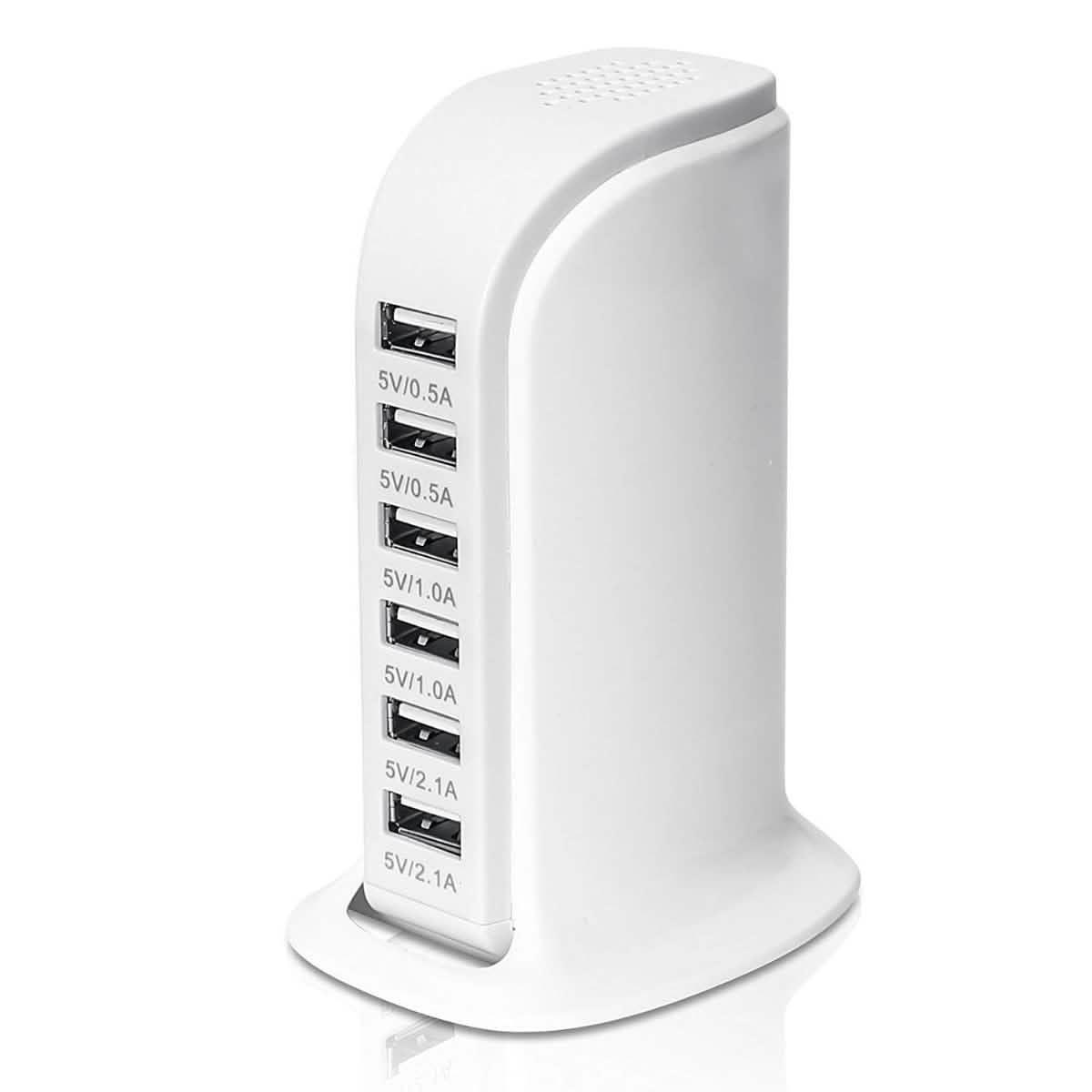 40-Watt-6-Port-USB-Ladestation für Smartphones und Tablets