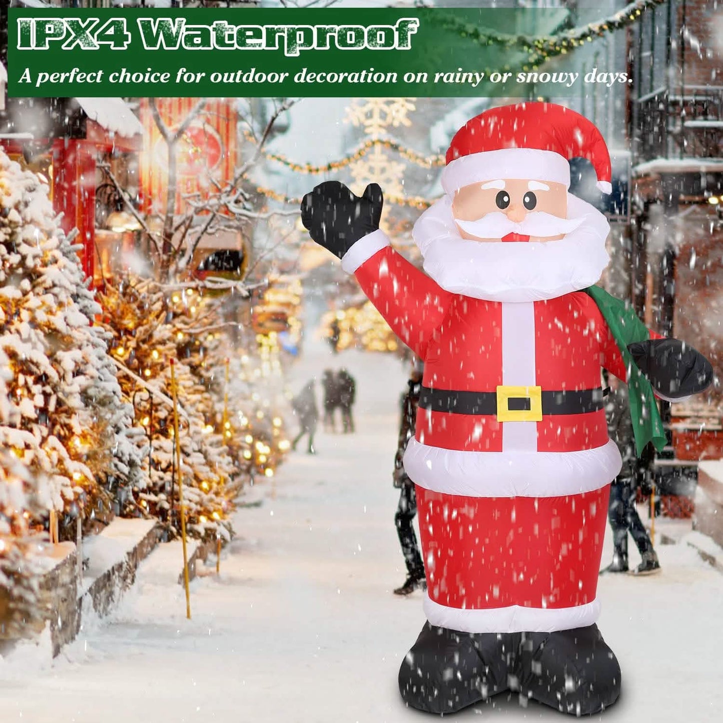1,95m aufblasbarer Weihnachts-Riesenweihnachtsmann