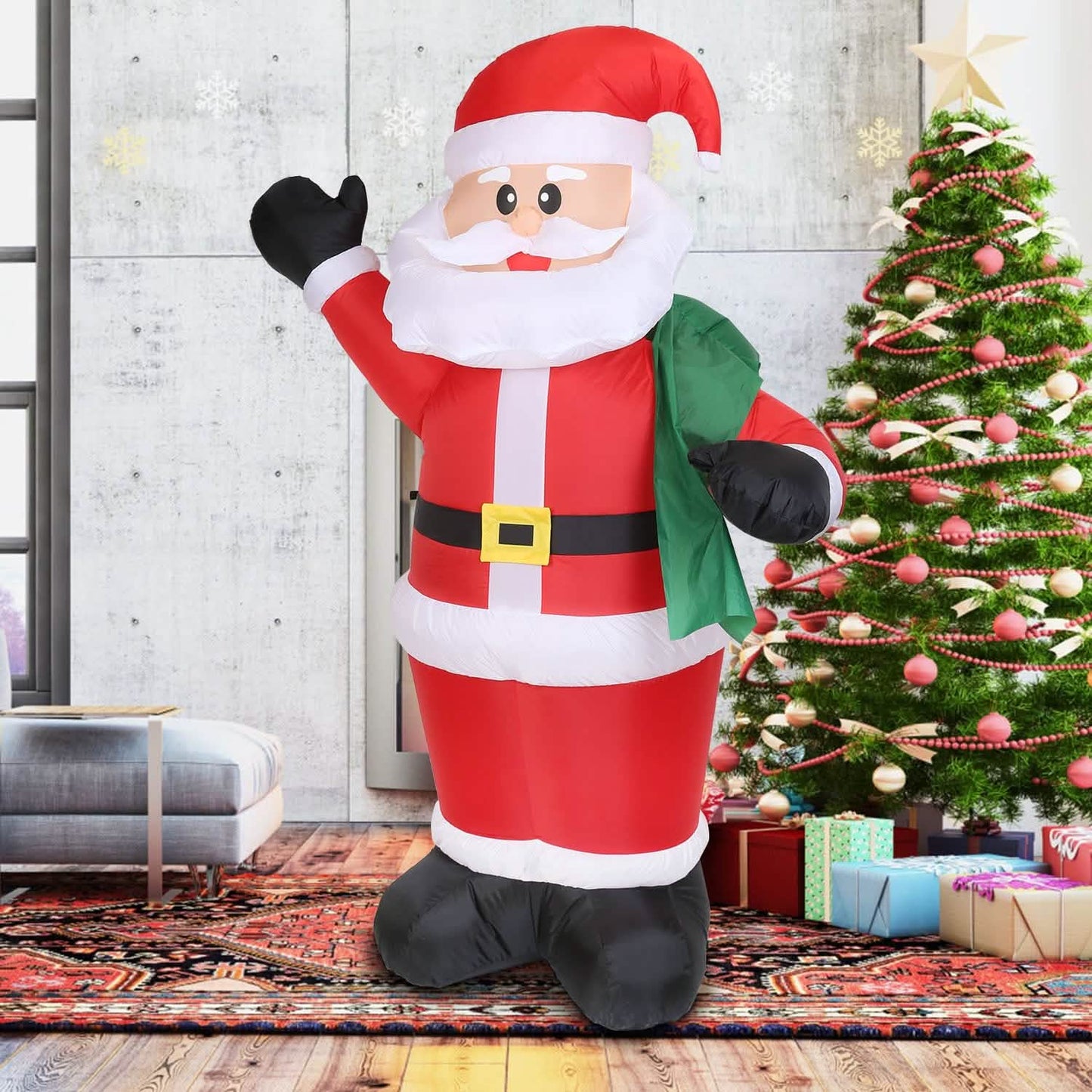 1,95m aufblasbarer Weihnachts-Riesenweihnachtsmann
