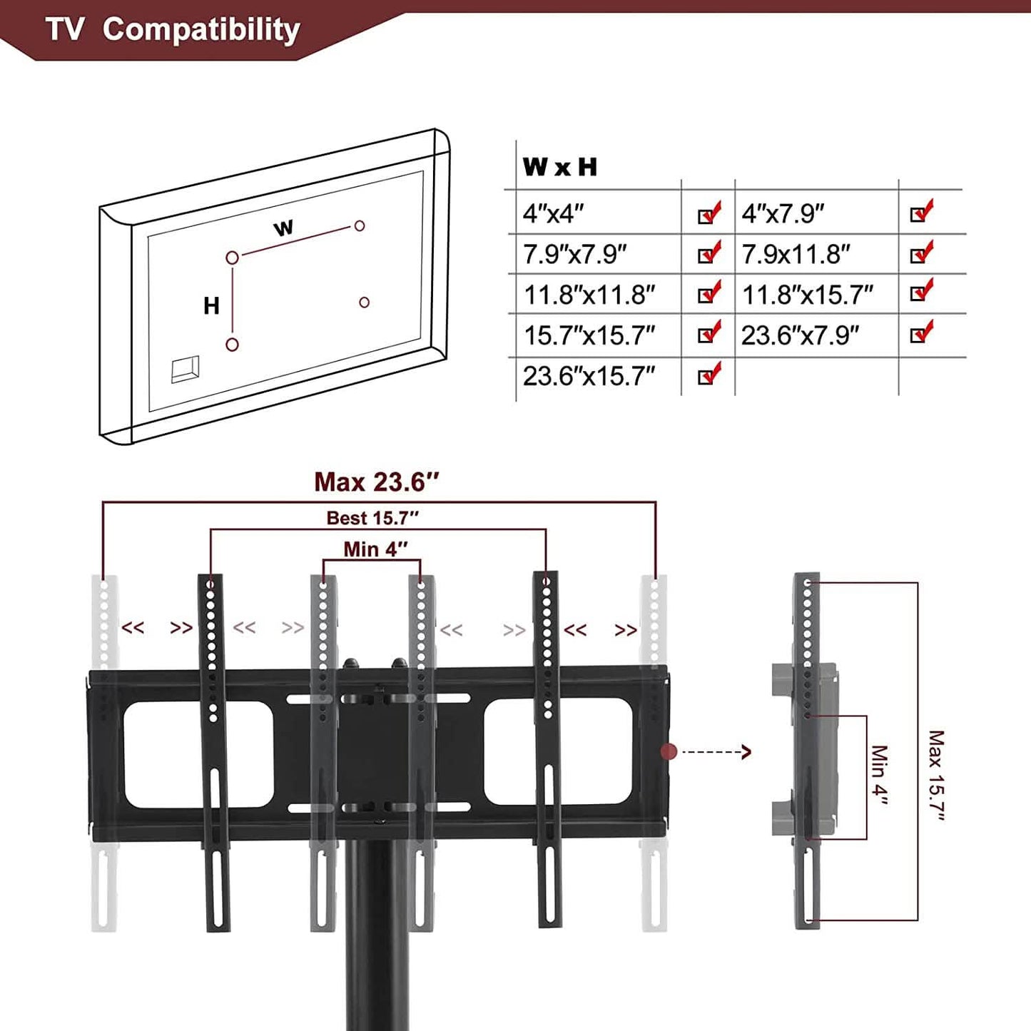 65-Zoll Universal-TV-Ständer