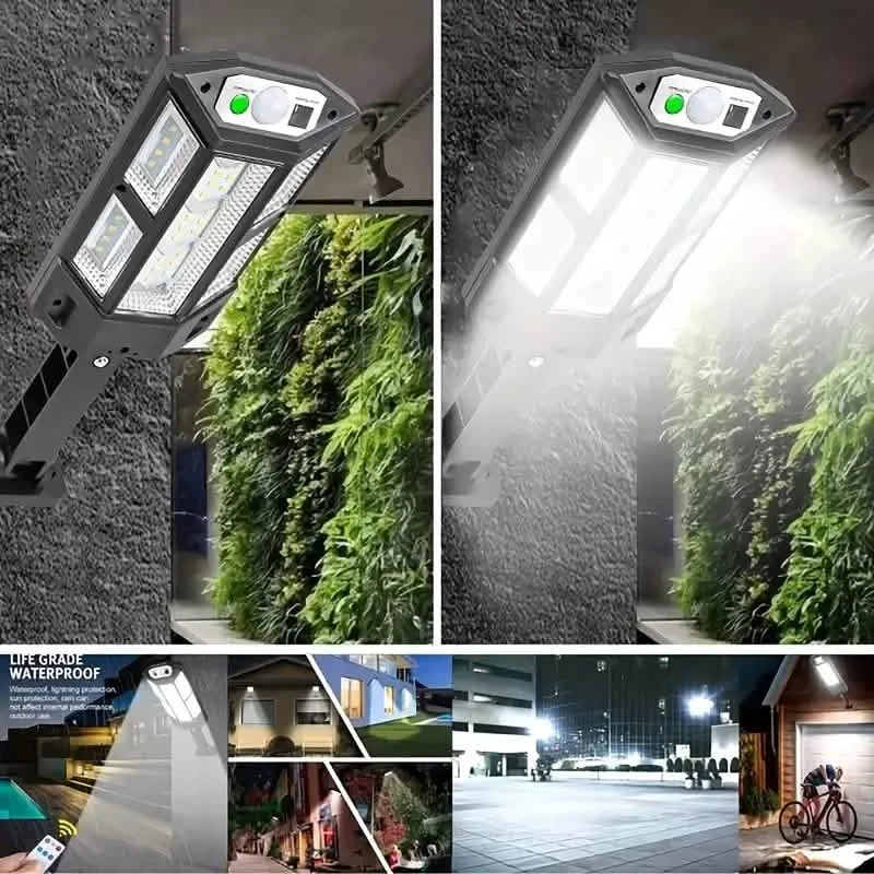 6500K Helle LED-Solarwandleuchte mit 3 Beleuchtungsmodi