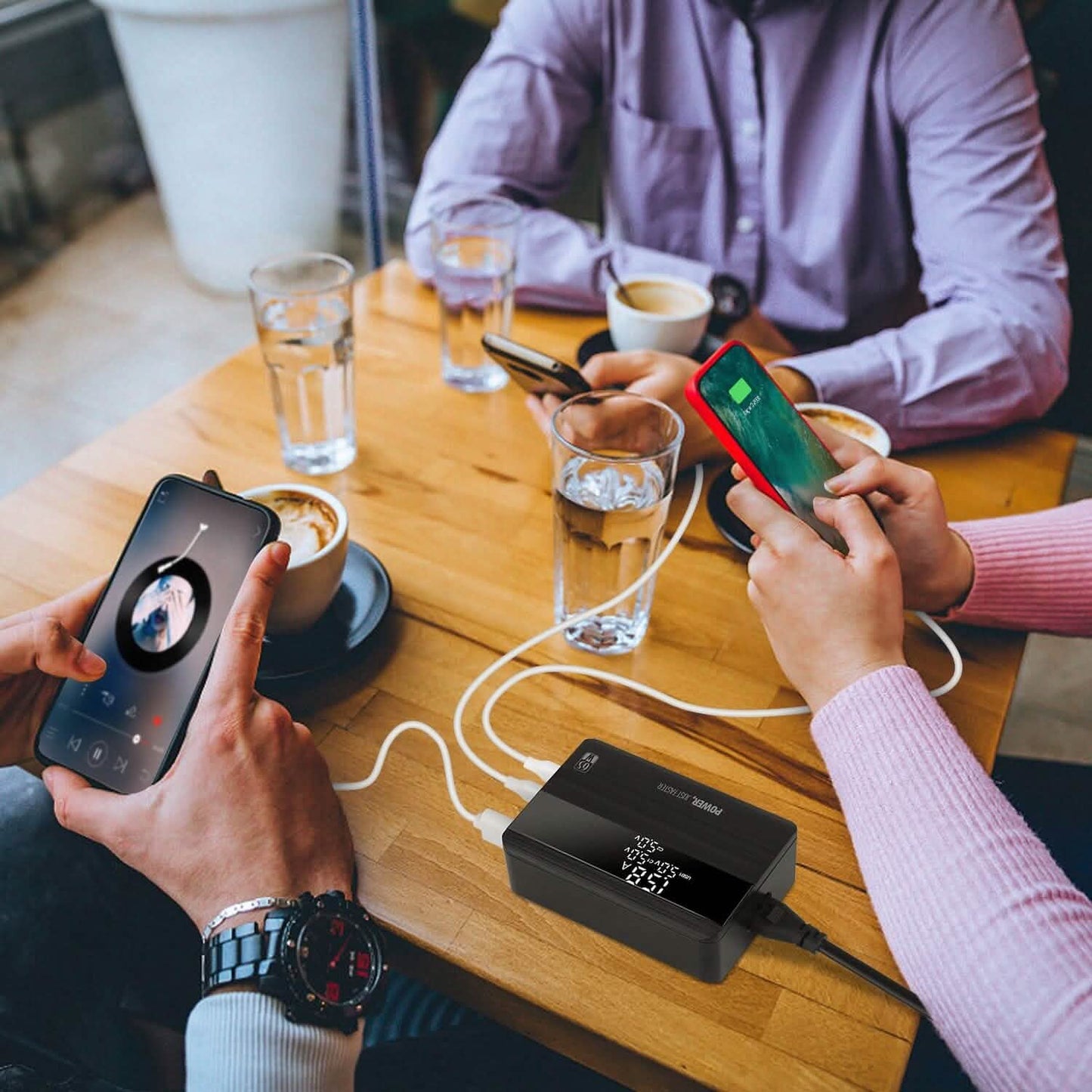 65W 4-Port-USB-Schnellladegerät
