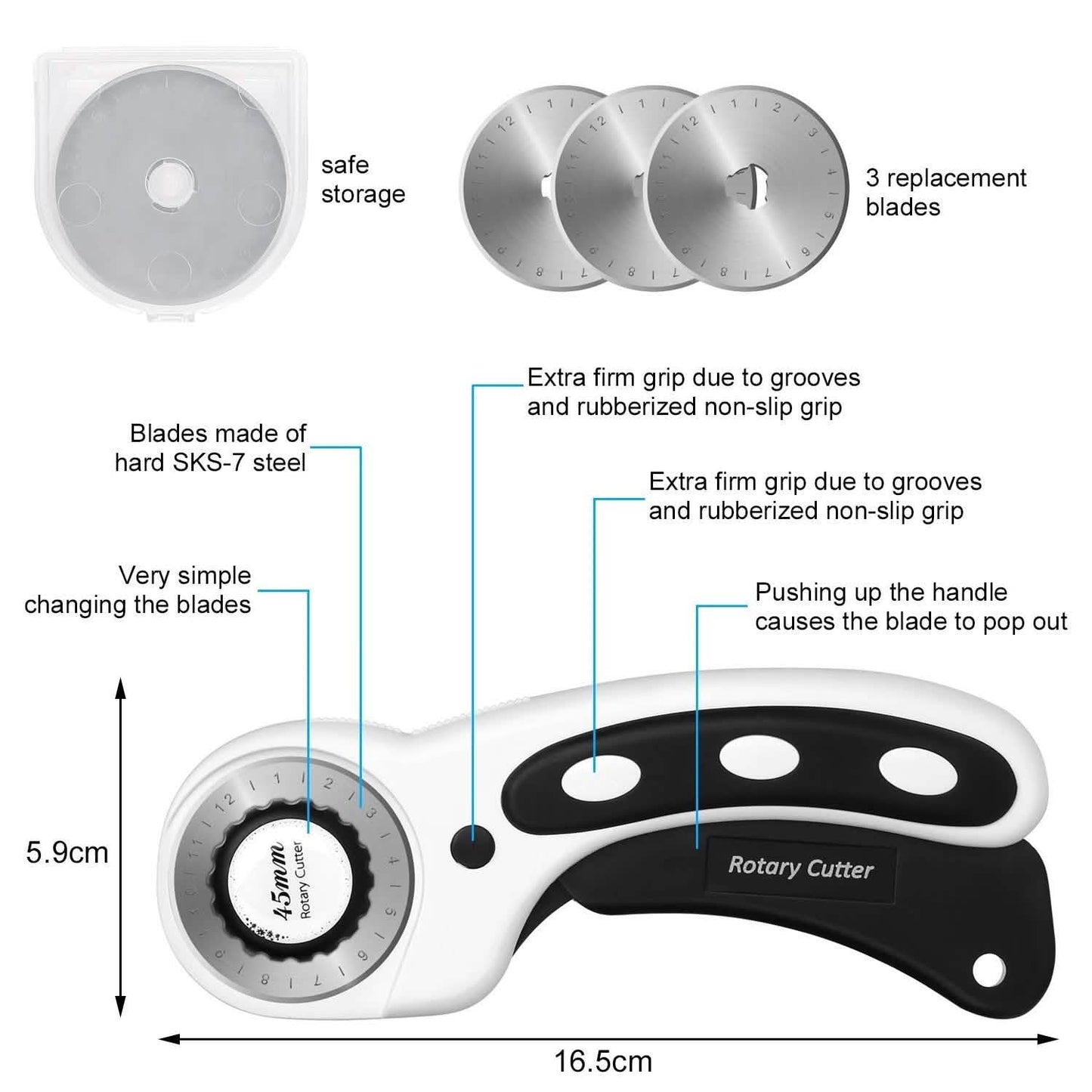 66-teilig: Rotationsschneider-Werkzeugsatz