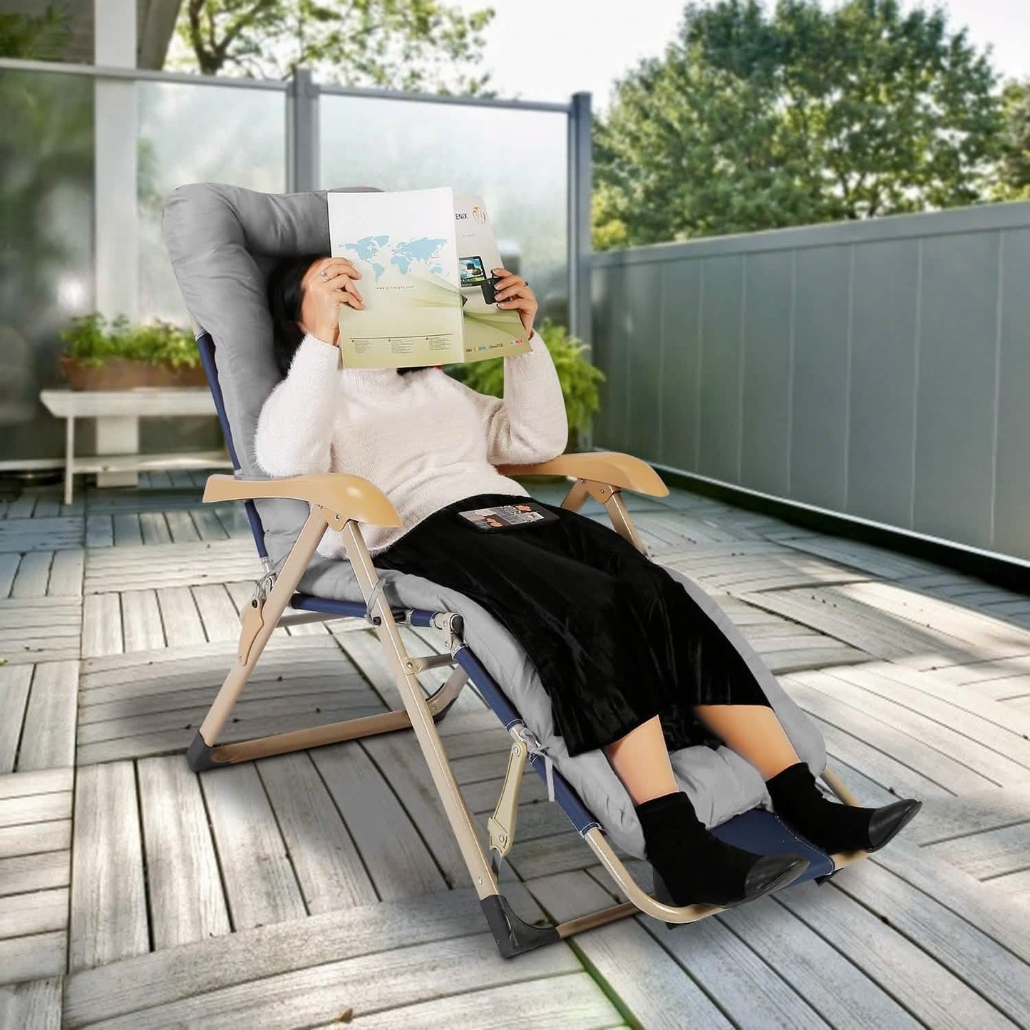 67x22in Chaiselongue-Kissen Relaxliege Schaukelstuhl Sofa
