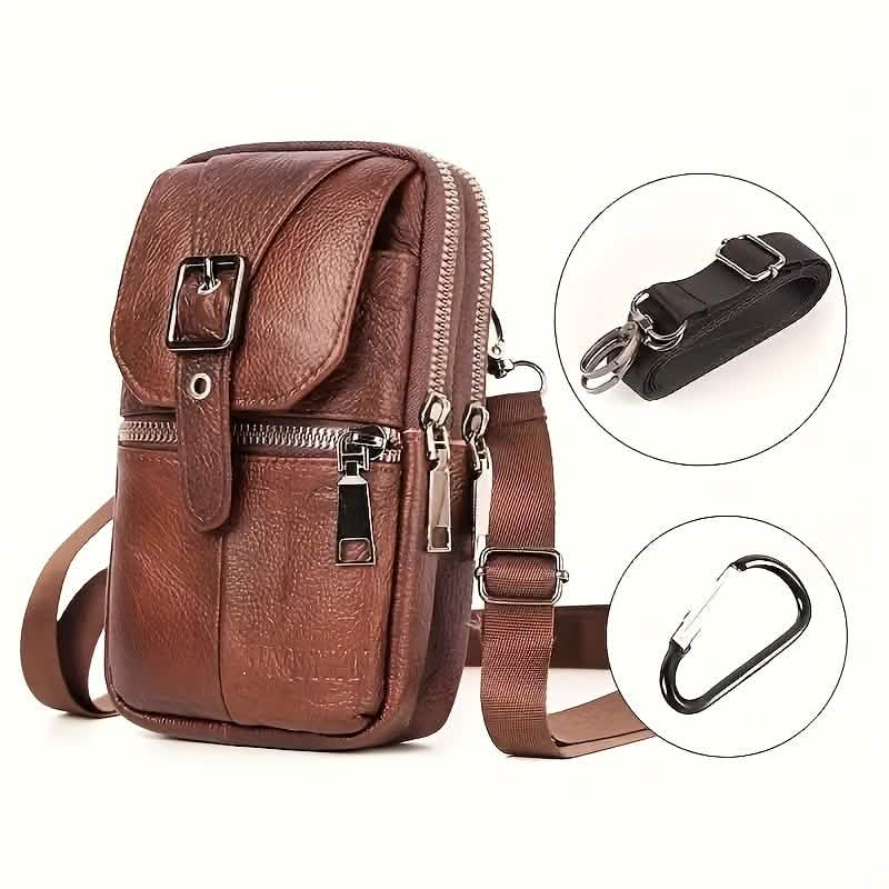 Herren-Gürteltasche aus echtem Leder