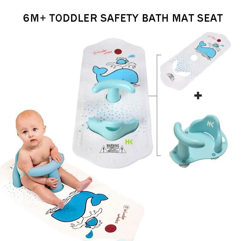 Baby- und Kleinkind-Badewannensitz (6M+) Rutschfester Sicherheitsstuhl mit wärmeempfindlicher Badematte