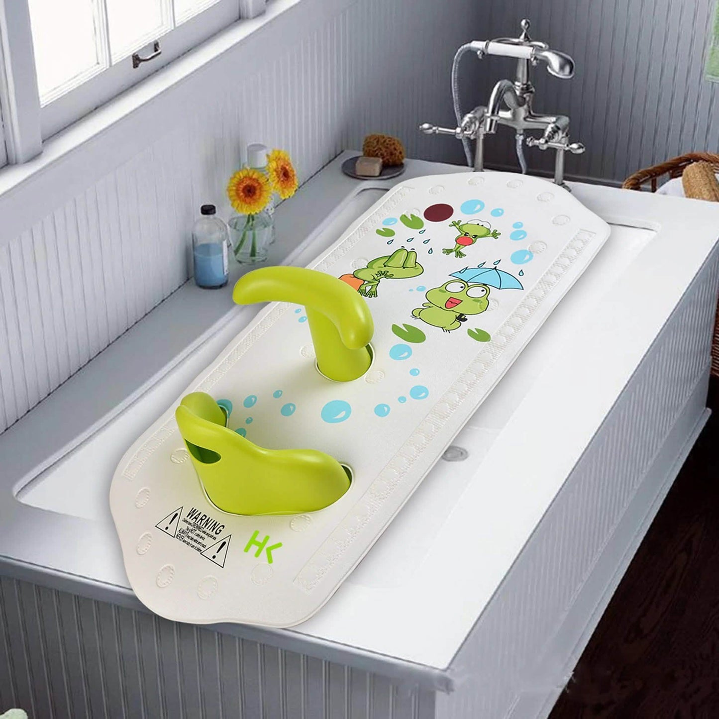 Baby- und Kleinkind-Badewannensitz (6M+) Rutschfester Sicherheitsstuhl mit wärmeempfindlicher Badematte