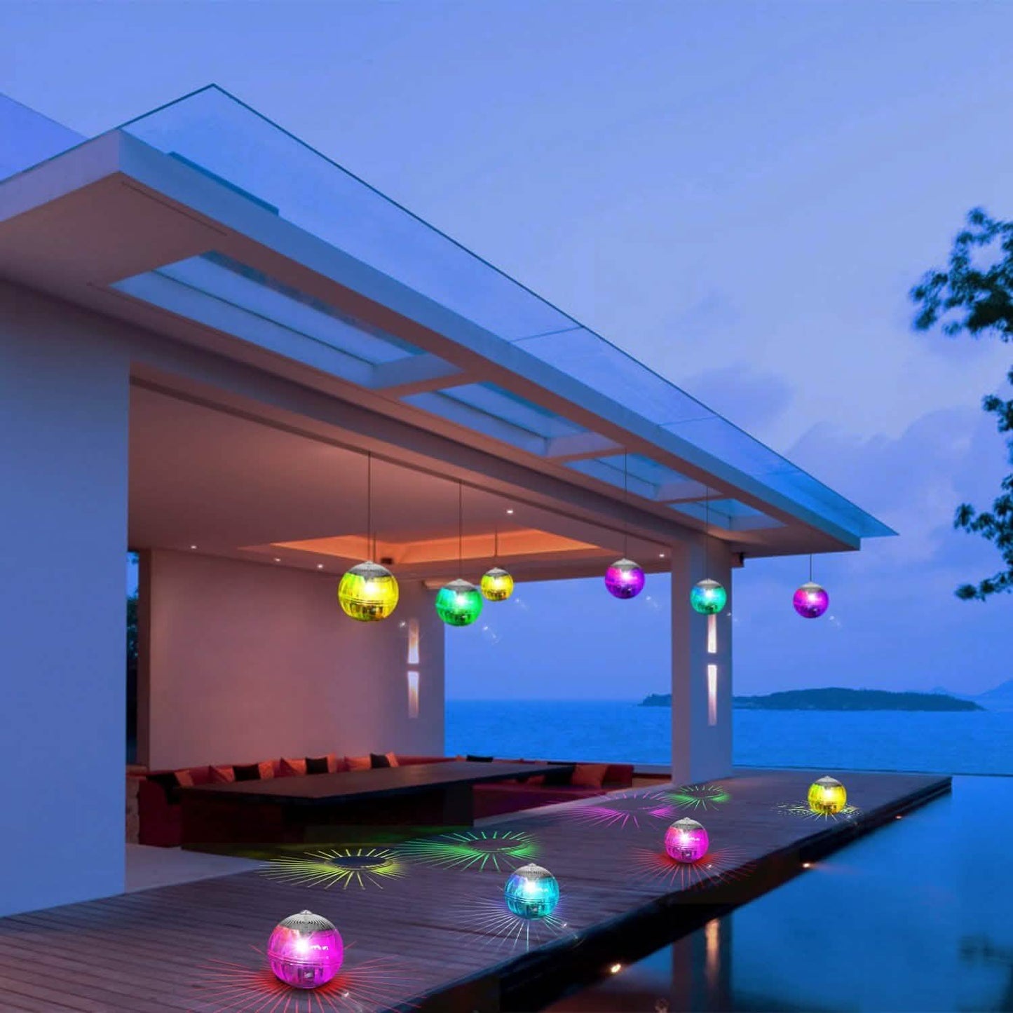 7 Farben Solar LED Schwimmleuchten