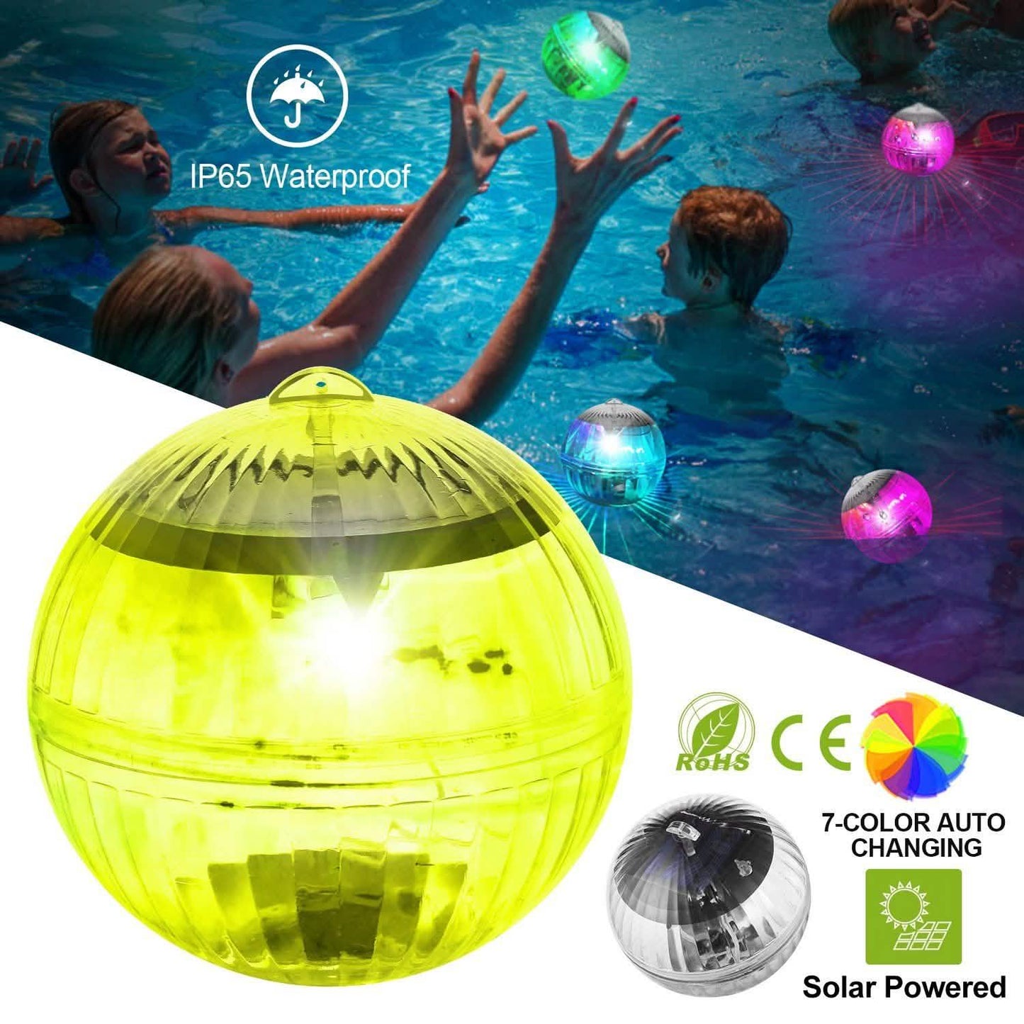 7 Farben Solar LED Schwimmleuchten