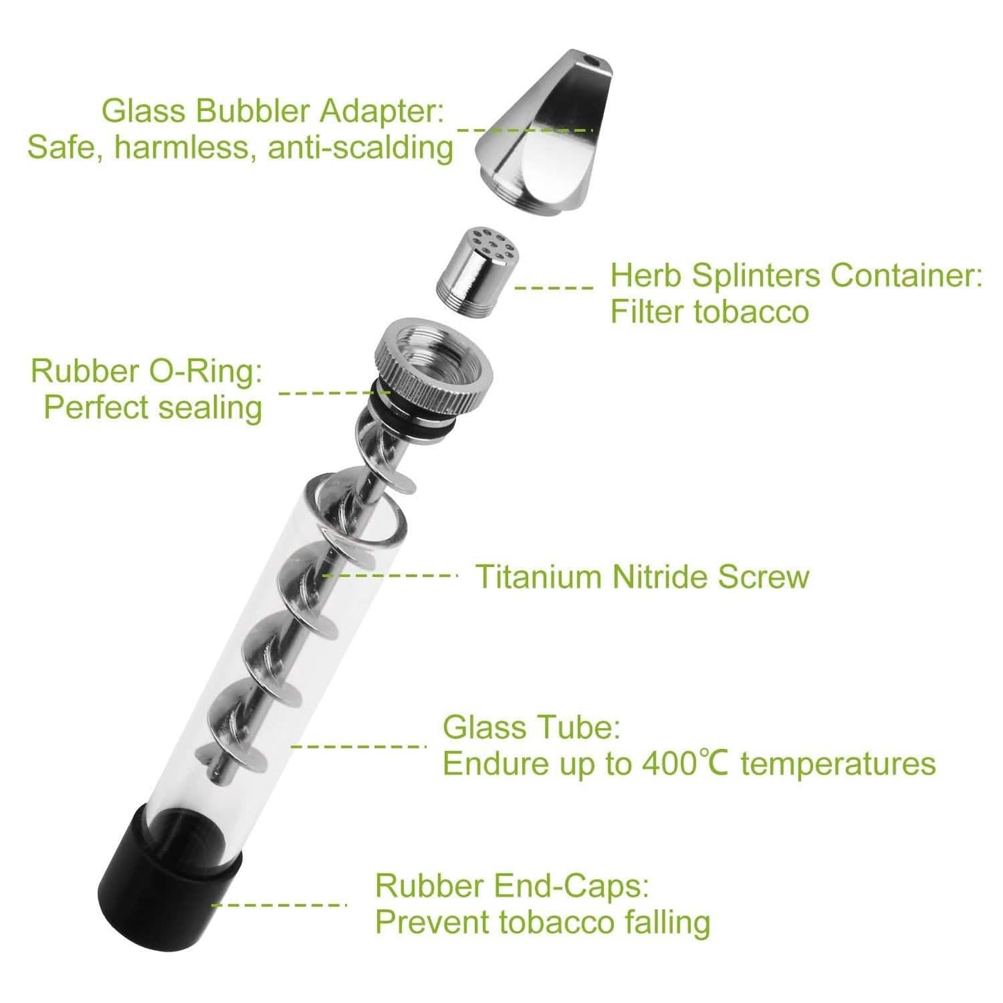 7-in-1 Grinder Blunt Kit mit Raucher-Metallspitzen-Reinigungsbürste