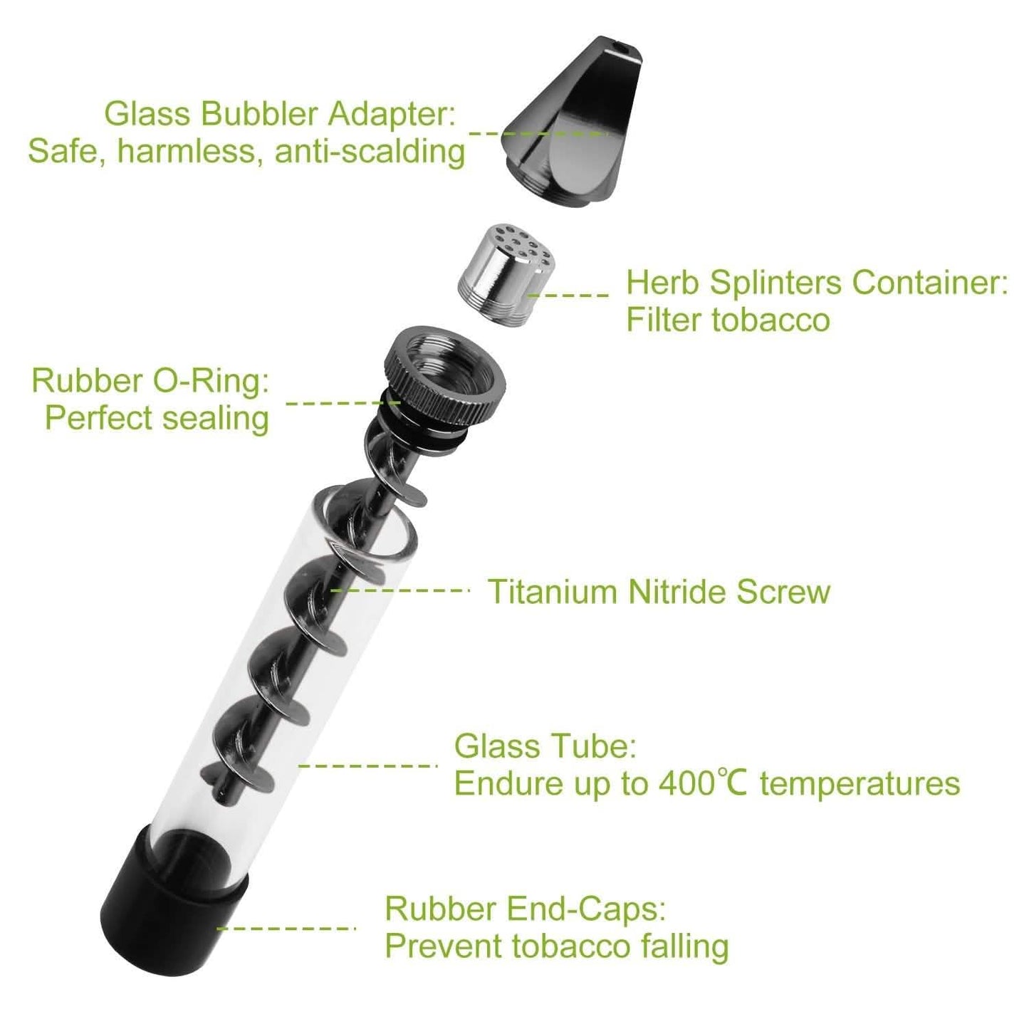 7-in-1 Grinder Blunt Kit mit Raucher-Metallspitzen-Reinigungsbürste