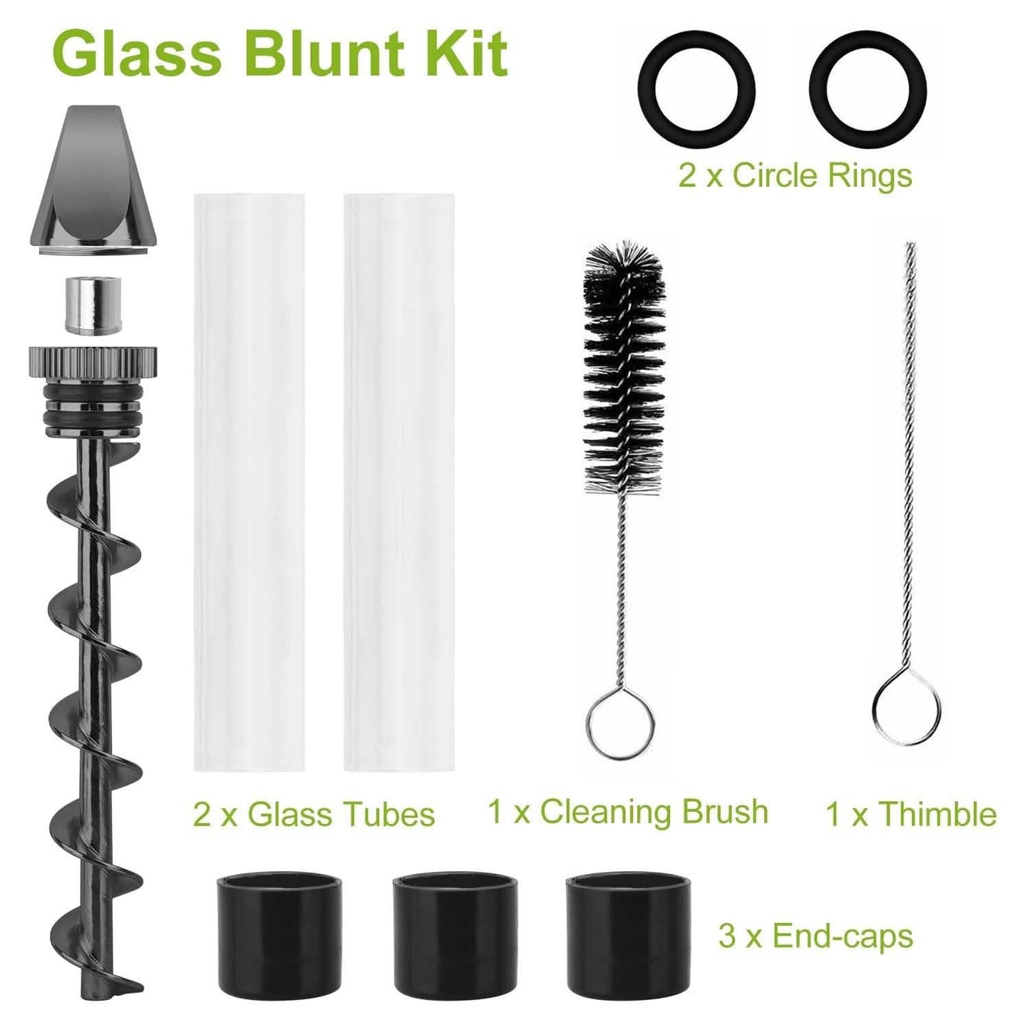 7-in-1 Grinder Blunt Kit mit Raucher-Metallspitzen-Reinigungsbürste
