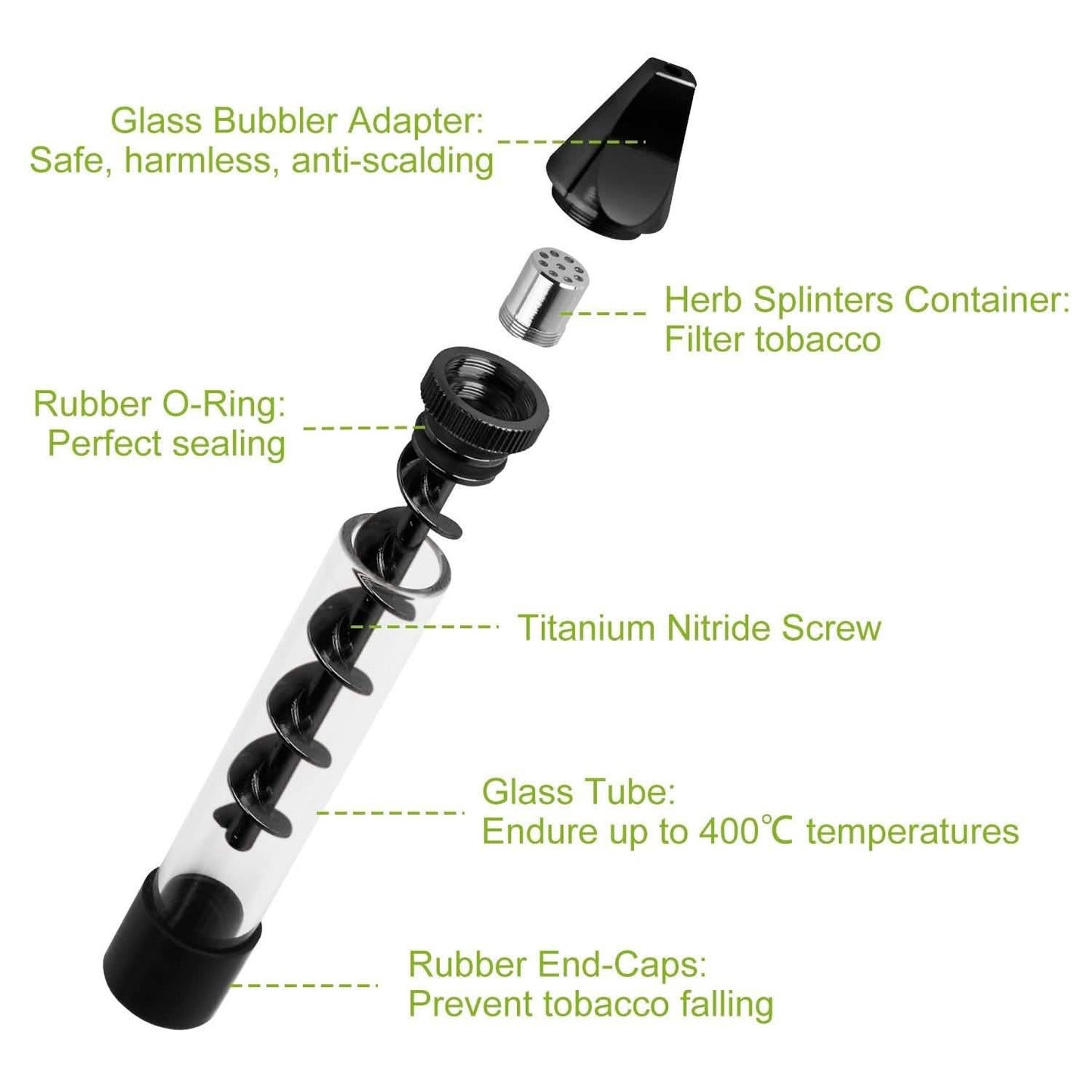 7-in-1 Grinder Blunt Kit mit Raucher-Metallspitzen-Reinigungsbürste