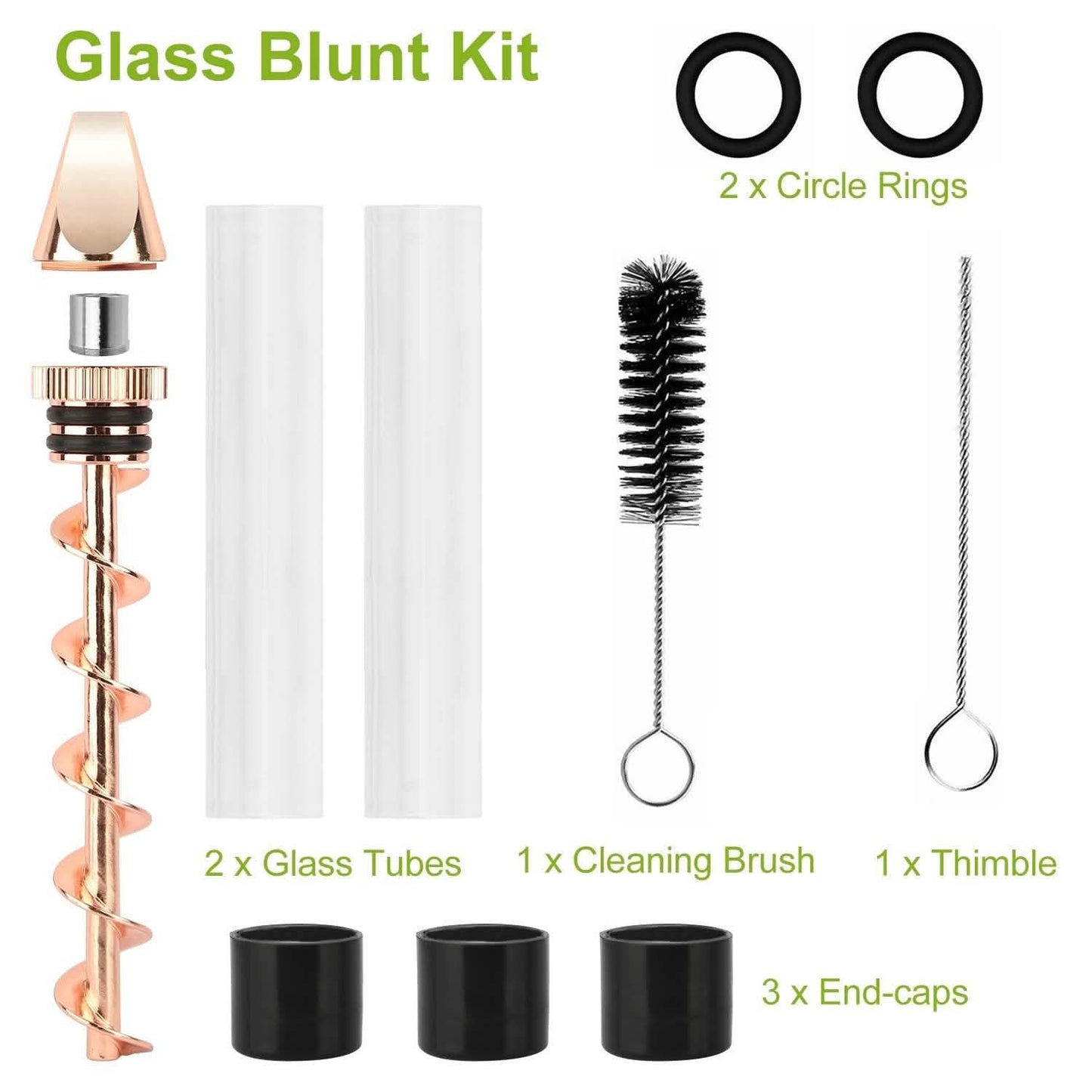7-in-1 Grinder Blunt Kit mit Raucher-Metallspitzen-Reinigungsbürste