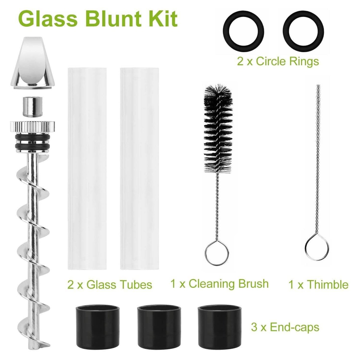 7-in-1 Grinder Blunt Kit mit Raucher-Metallspitzen-Reinigungsbürste
